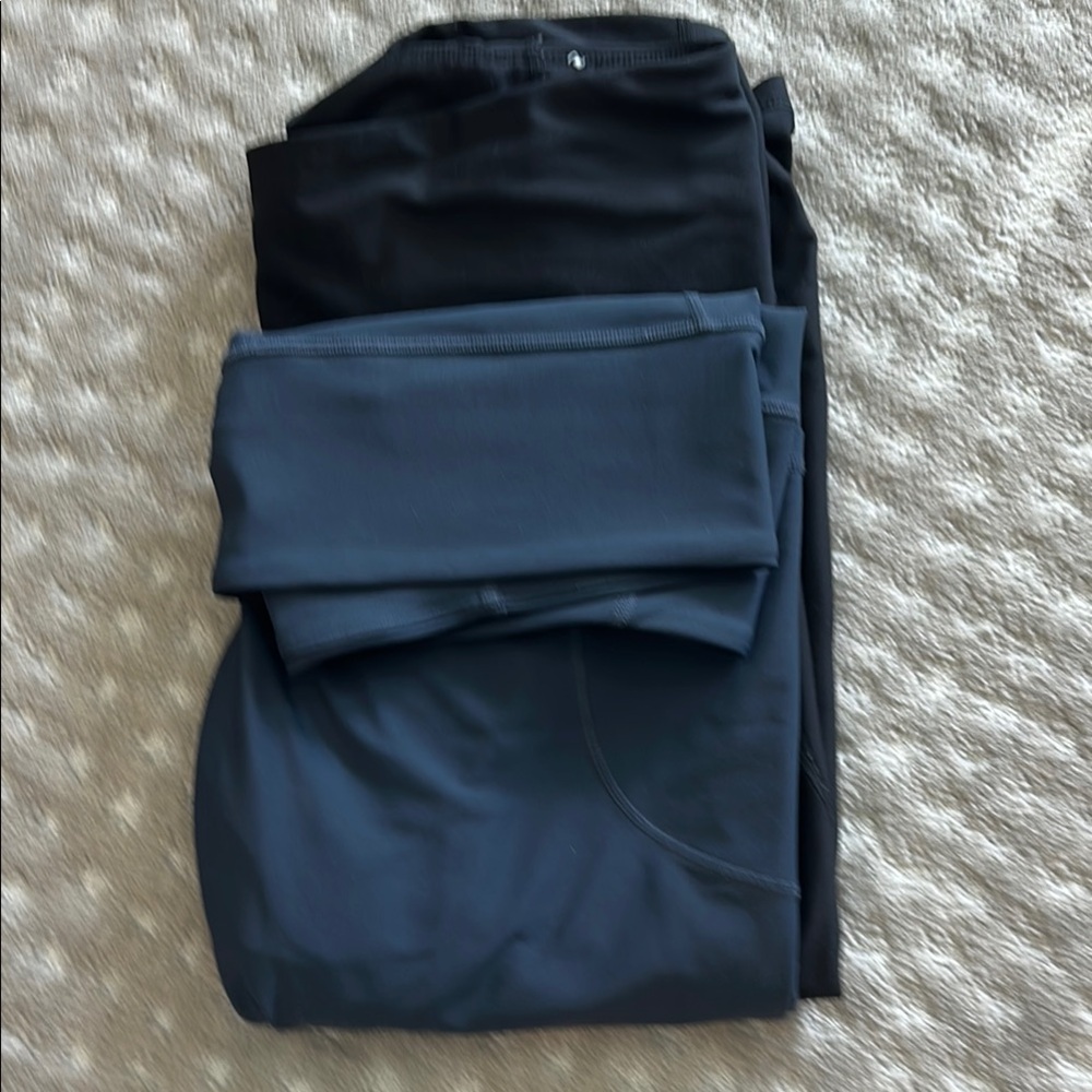Women's Black and Navy Leggings